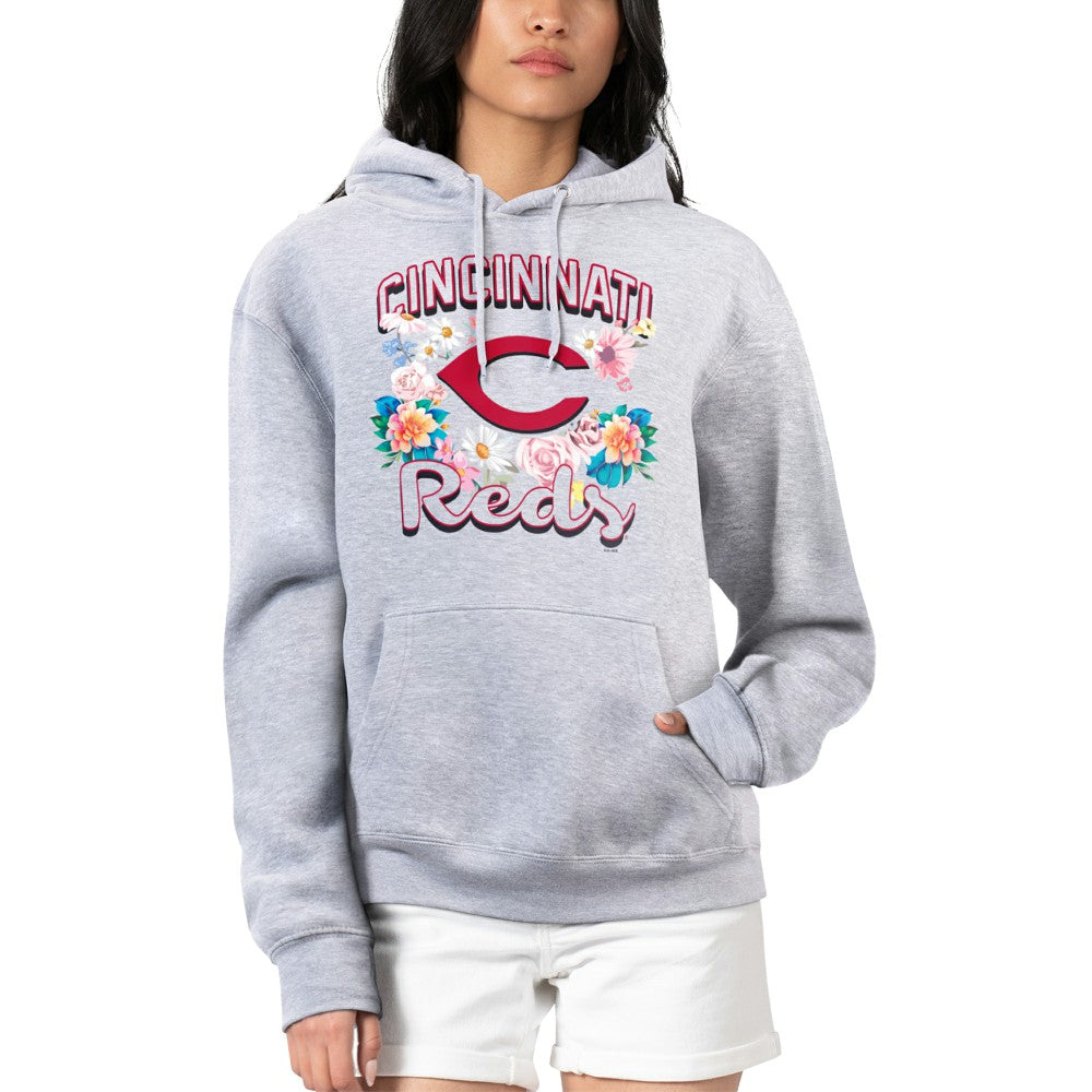 Cincinnati Reds G-III 4Her by Carl Banks Women's Flowers Graphic Pullover Hoodie | MLB For sale