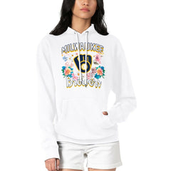 Milwaukee Brewers G-III 4Her by Carl Banks Women's Flowers Graphic Pullover Hoodie | MLB Discount