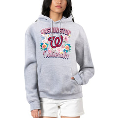 Washington Nationals G-III 4Her by Carl Banks Women's Flowers Graphic Pullover Hoodie | MLB New