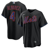 Francisco Alvarez New York Mets Alternate Replica Jersey - Black