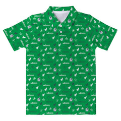 Mexico National Team Vive La Fete Youth All-Over Print Polo Green