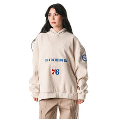 Philadelphia 76ers The Wild Collective Unisex Corduroy Tri-Blend Pullover Hoodie Outlet