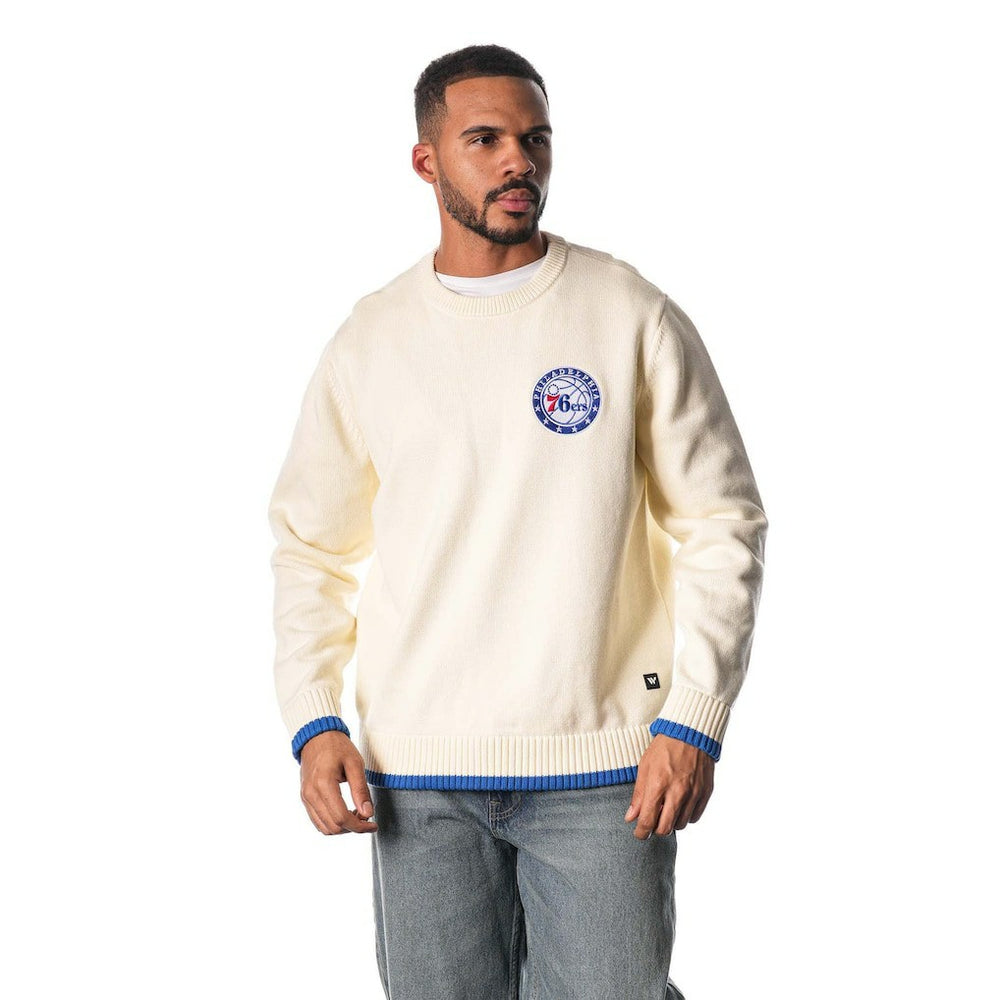 Philadelphia 76ers The Wild Collective Unisex Jacquard Knit Pullover Sweater Online