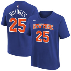Mikal Bridges New York Knicks Youth Icon Name & Number T-Shirt On Sale
