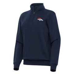 Denver Broncos Antigua Women's Victory Quarter-Zip Top
