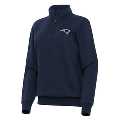 New England Patriots Antigua Women's Victory Quarter-Zip Top