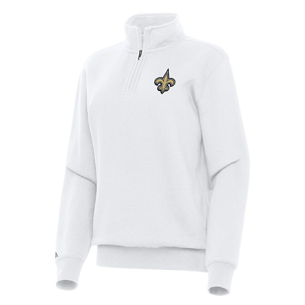 New Orleans Saints Antigua Women's Victory Quarter-Zip Top