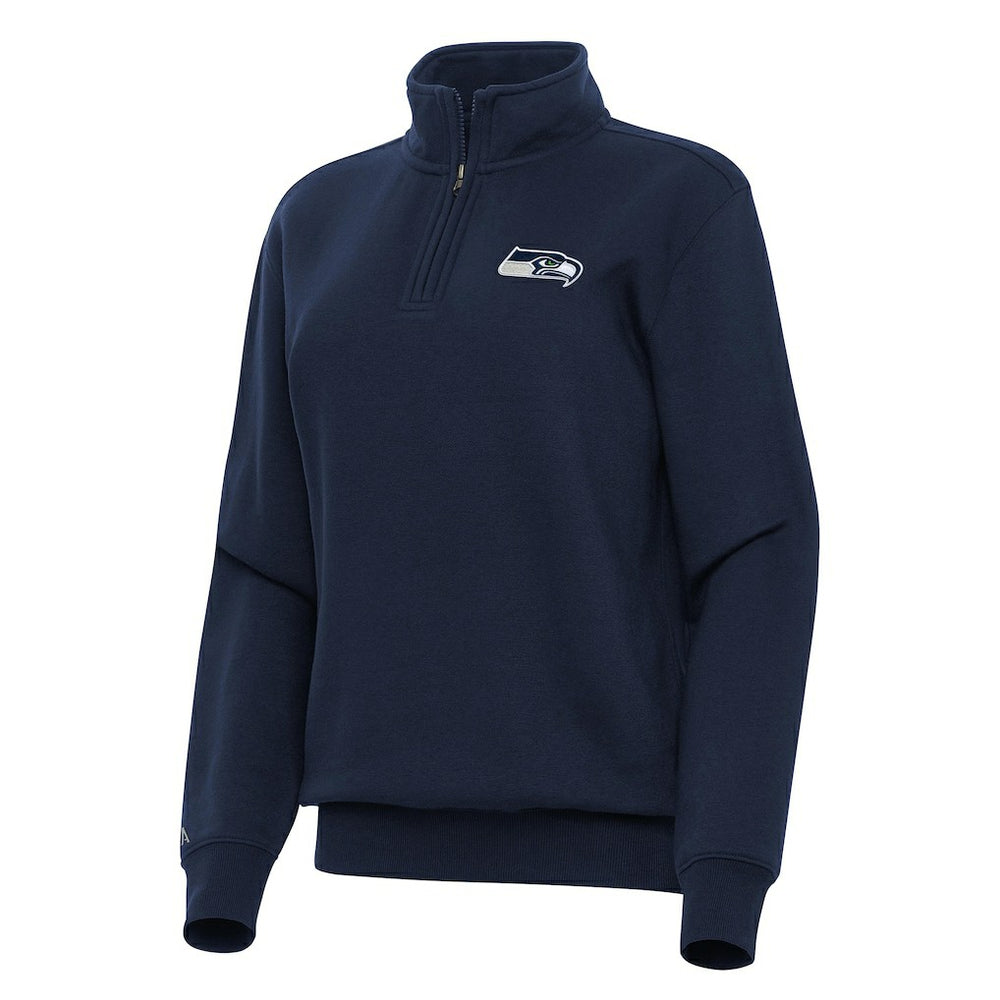 Seattle Seahawks Antigua Women's Victory Quarter-Zip Top