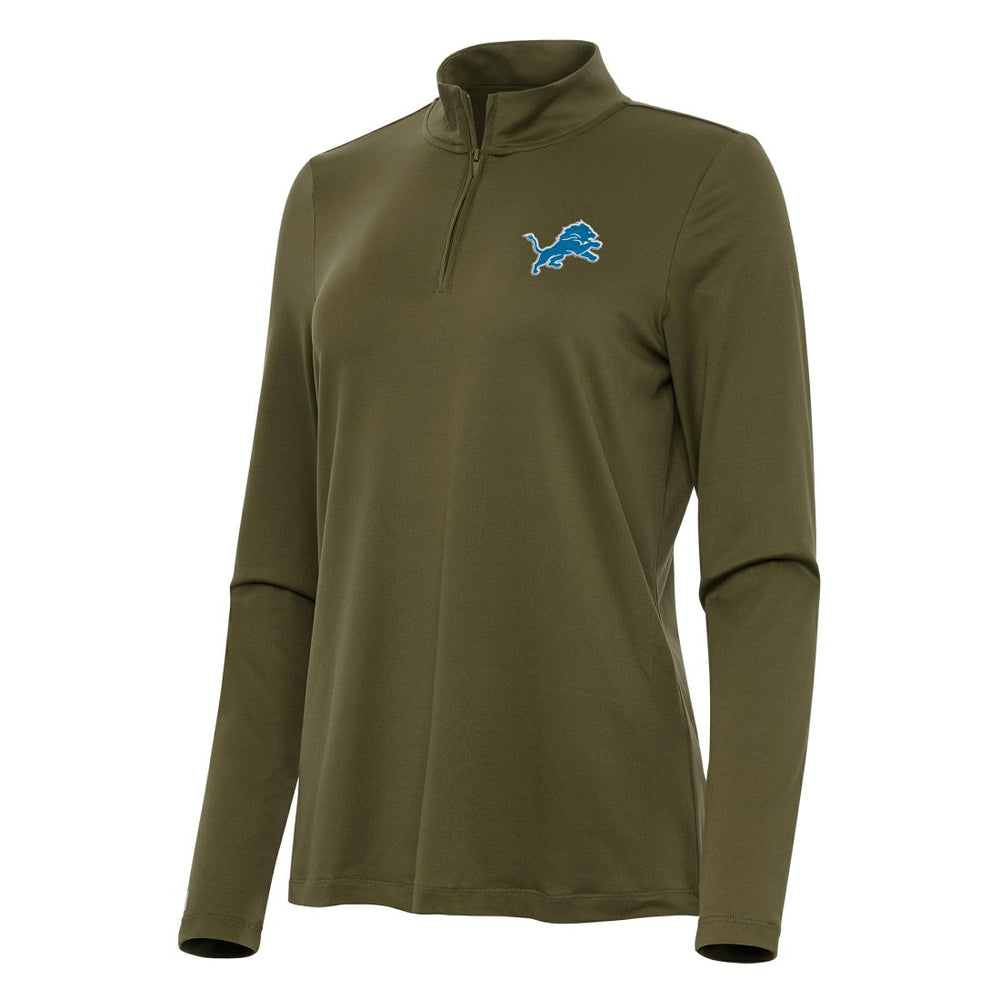 Detroit Lions Antigua Women's Reprocess Quarter-Zip Top