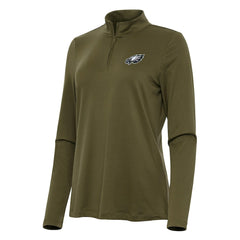 Philadelphia Eagles Antigua Women's Reprocess Quarter-Zip Top