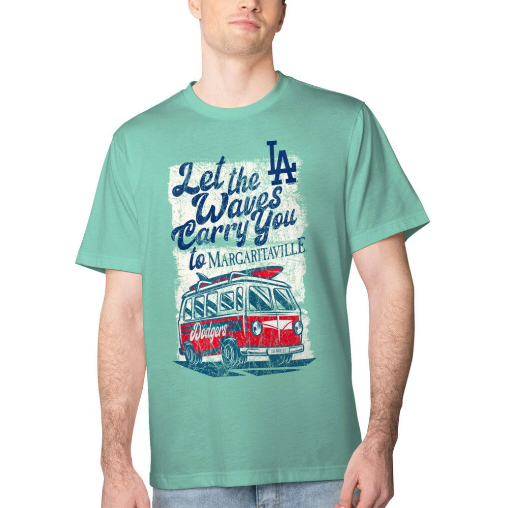 Los Angeles Dodgers Margaritaville Bus Waves Graphic T-Shirt | MLB For sale