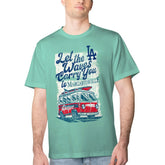 Los Angeles Dodgers Margaritaville Bus Waves Graphic T-Shirt | MLB For sale