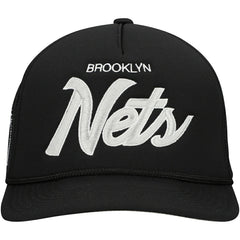 Brooklyn Nets Script Trucker Adjustable Hat Outlet