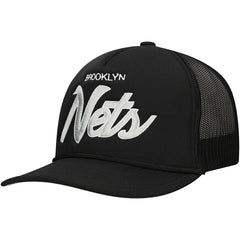 Brooklyn Nets Script Trucker Adjustable Hat Outlet