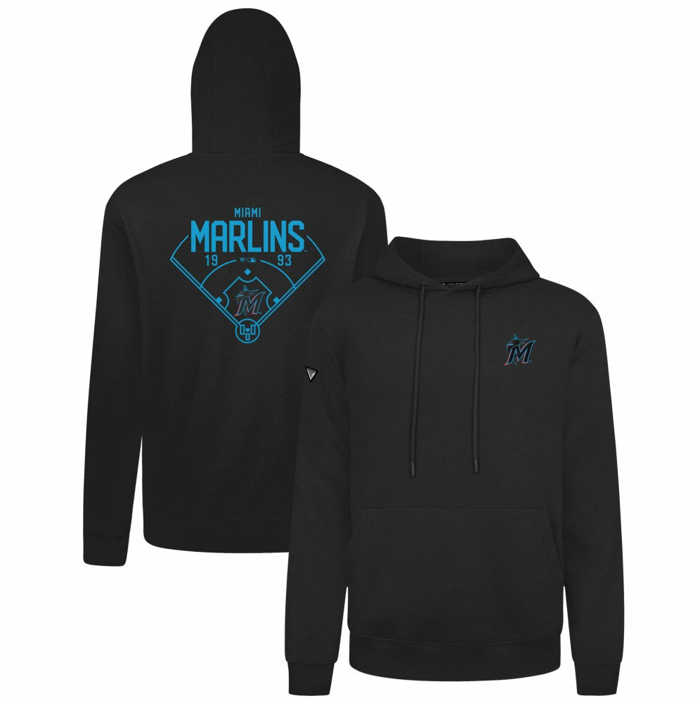 Miami Marlins Levelwear Podium Primary Pullover Hoodie | MLB Sale