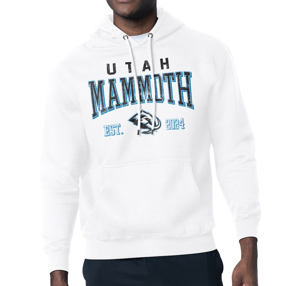 Utah Mammoth Starter Retro Graphic Fleece Pullover Hoodie Discount