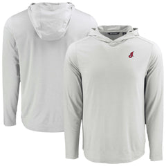 Cleveland Guardians Cutter & Buck Coastline Epic Comfort Recycled Eco Hoodie Long Sleeve T-Shirt | MLB Discount