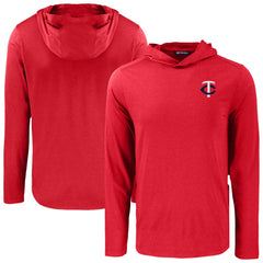 Minnesota Twins Cutter & Buck Coastline Epic Comfort Recycled Eco Hoodie Long Sleeve T-Shirt | MLB On Sale