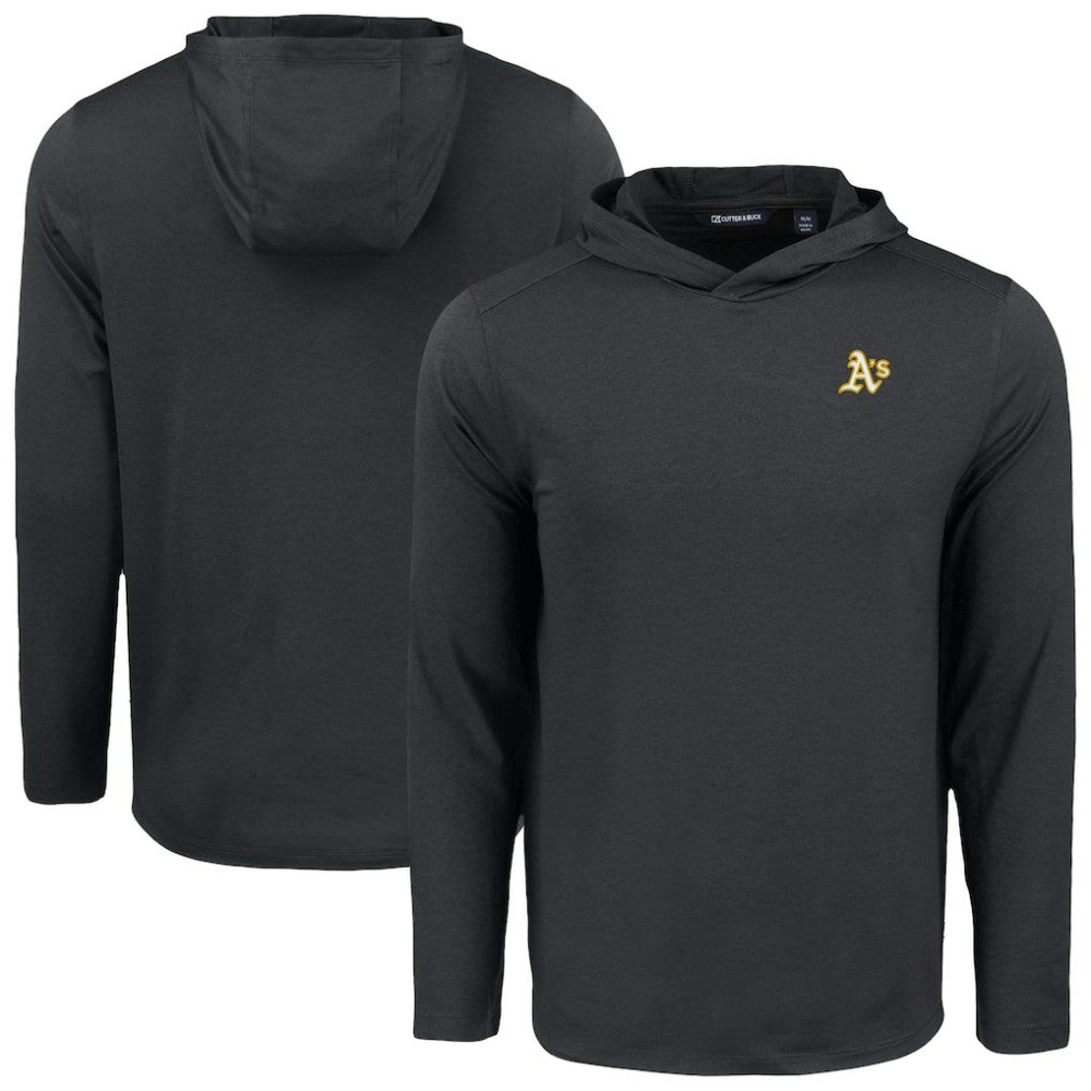Athletics Cutter & Buck Coastline Epic Comfort Recycled Eco Hoodie Long Sleeve T-Shirt | MLB For sale