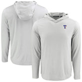 Texas Rangers Cutter & Buck Coastline Epic Comfort Recycled Eco Hoodie Long Sleeve T-Shirt | MLB Discount