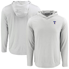 Texas Rangers Cutter & Buck Coastline Epic Comfort Recycled Eco Hoodie Long Sleeve T-Shirt | MLB Discount