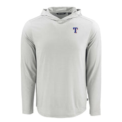 Texas Rangers Cutter & Buck Coastline Epic Comfort Recycled Eco Hoodie Long Sleeve T-Shirt | MLB Discount