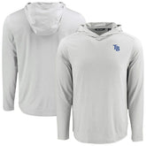 Tampa Bay Rays Cutter & Buck Coastline Epic Comfort Recycled Eco Hoodie Long Sleeve T-Shirt | MLB New