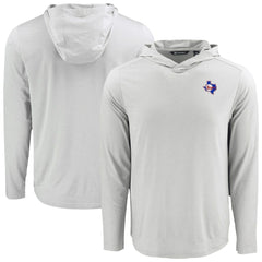 Texas Rangers Cutter & Buck Coastline Epic Comfort Recycled Eco Hoodie Long Sleeve T-Shirt | MLB Discount