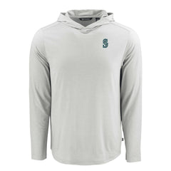Seattle Mariners Cutter & Buck Coastline Epic Comfort Recycled Eco Hoodie Long Sleeve T-Shirt | MLB Sale