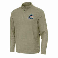 Miami Marlins Antigua Subtle Quarter-Zip Sweatshirt | MLB Shop