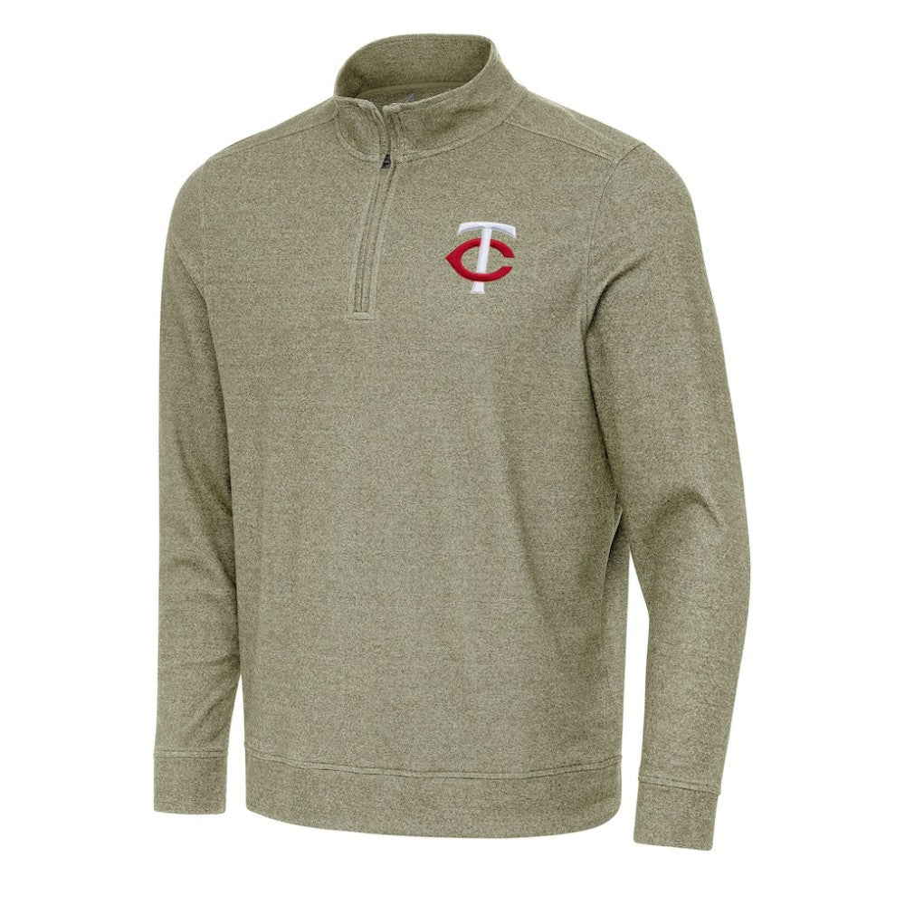 Minnesota Twins Antigua Subtle Quarter-Zip Sweatshirt | MLB New