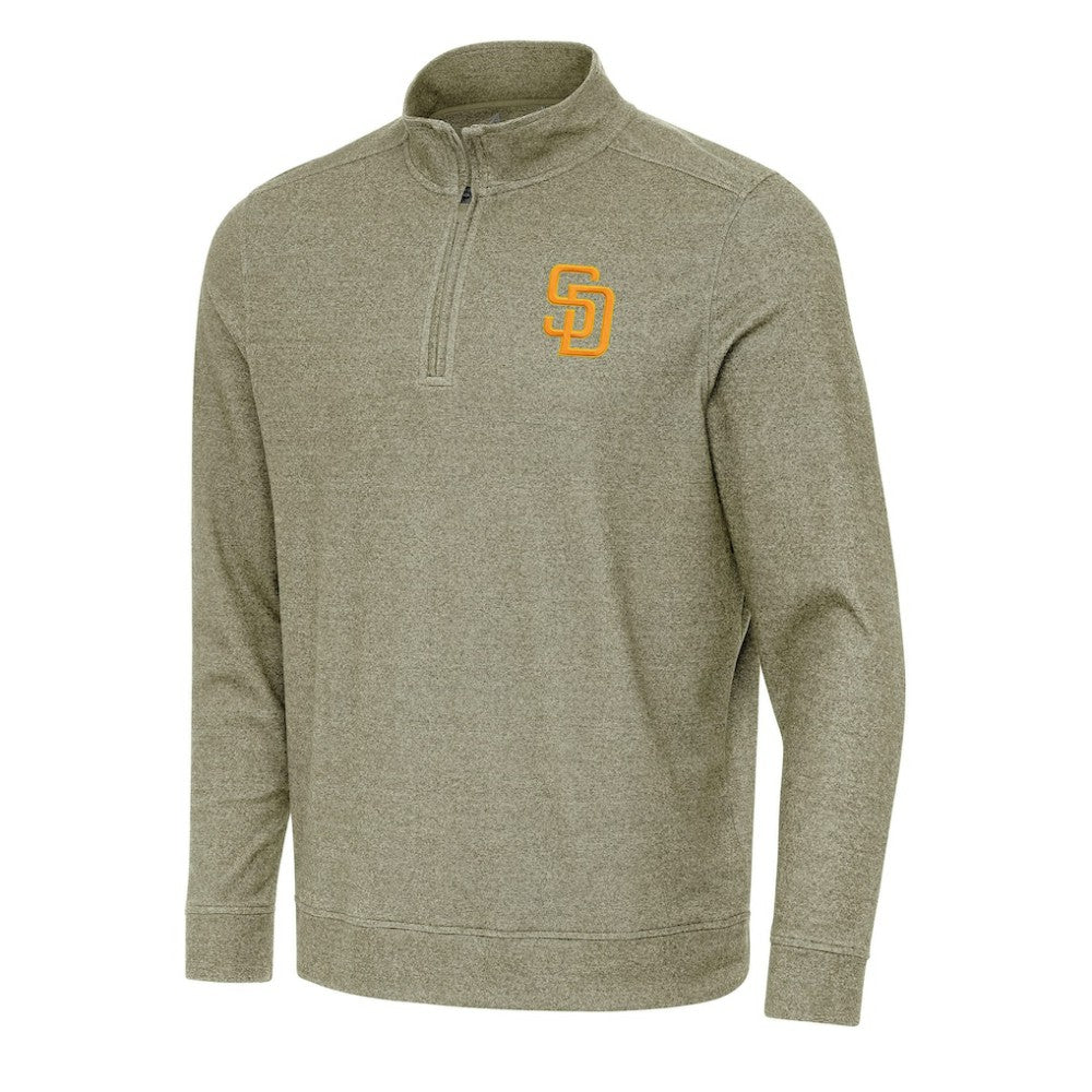 San Diego Padres Antigua Subtle Quarter-Zip Sweatshirt | MLB Sale