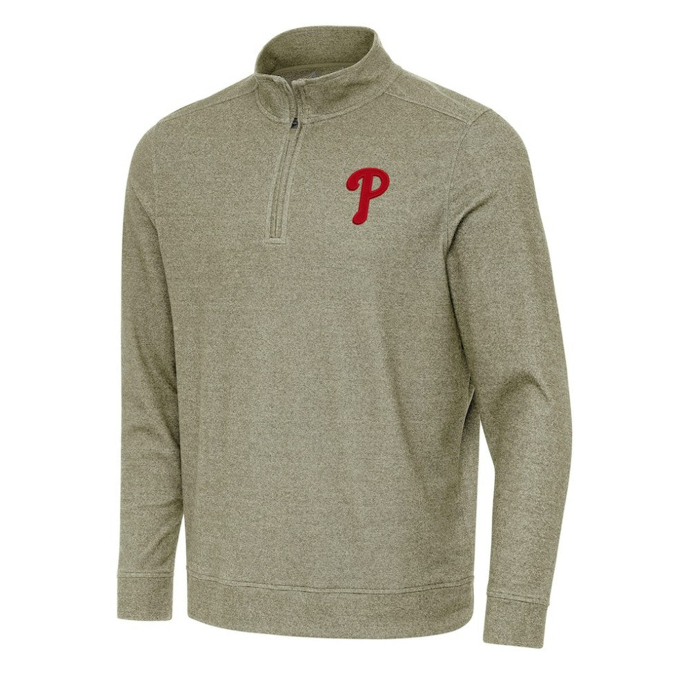 Philadelphia Phillies Antigua Subtle Quarter-Zip Sweatshirt | MLB New