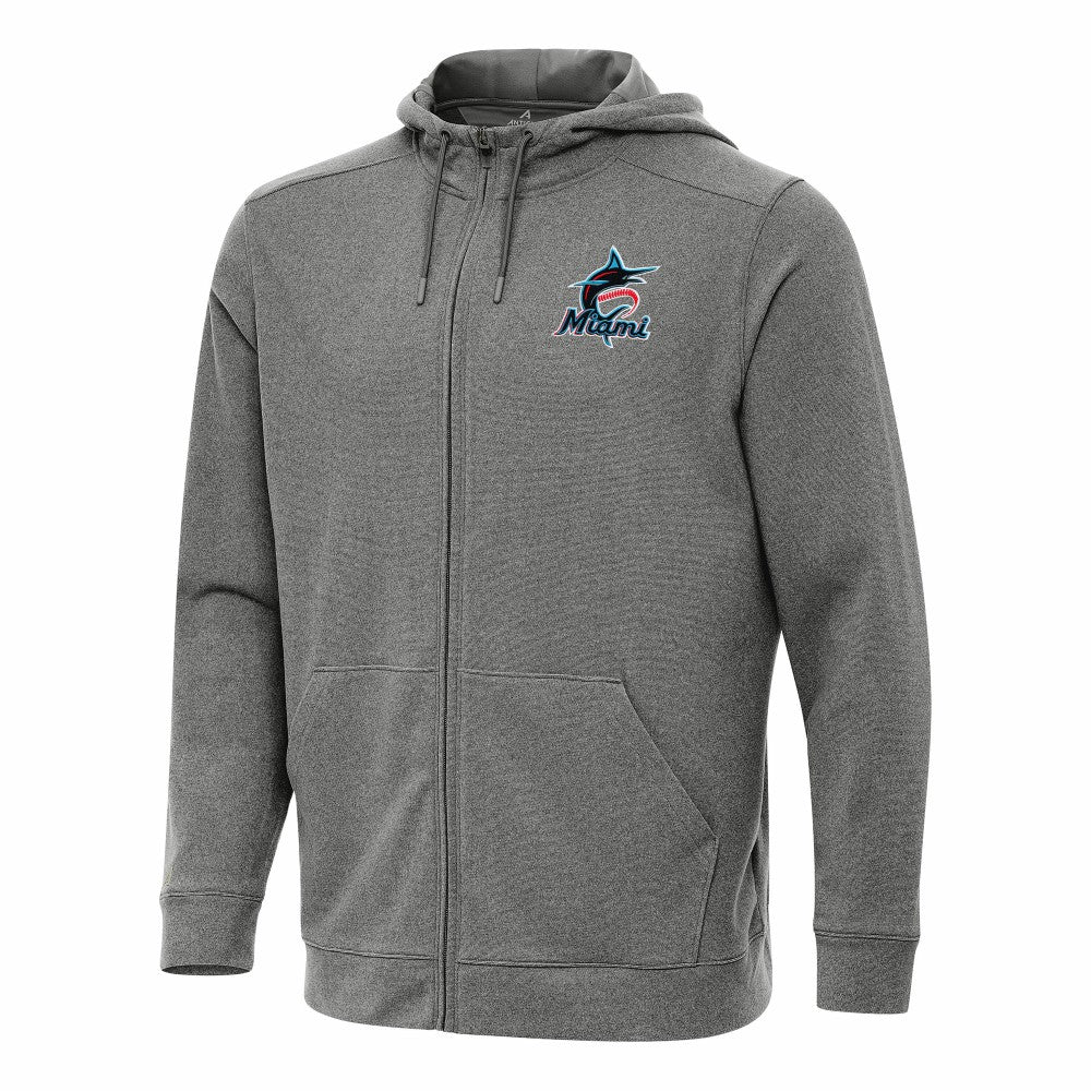 Miami Marlins Antigua Effortless Full-Zip Hooded Jacket | MLB Sale