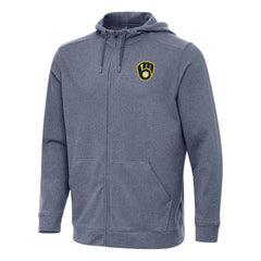 Milwaukee Brewers Antigua Effortless Full-Zip Hooded Jacket | MLB Outlet