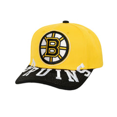 Boston Bruins Mitchell & Ness Underarch Two-Tone Pro Crown Snapback Hat Online