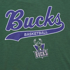 Milwaukee Bucks Hardwood Classics Felt Applique Slub T-Shirt Discount