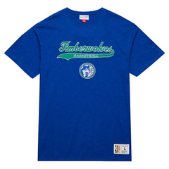 Minnesota Timberwolves Hardwood Classics Felt Applique Slub T-Shirt Discount