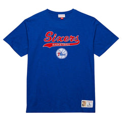 Philadelphia 76ers Hardwood Classics Felt Applique Slub T-Shirt Discount