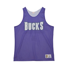 Milwaukee Bucks Hardwood Classics Reversible Mesh Practice Jersey New