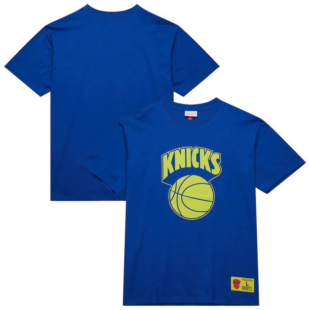 New York Knicks Hardwood Classics Neon Nights Premium T-Shirt On Sale