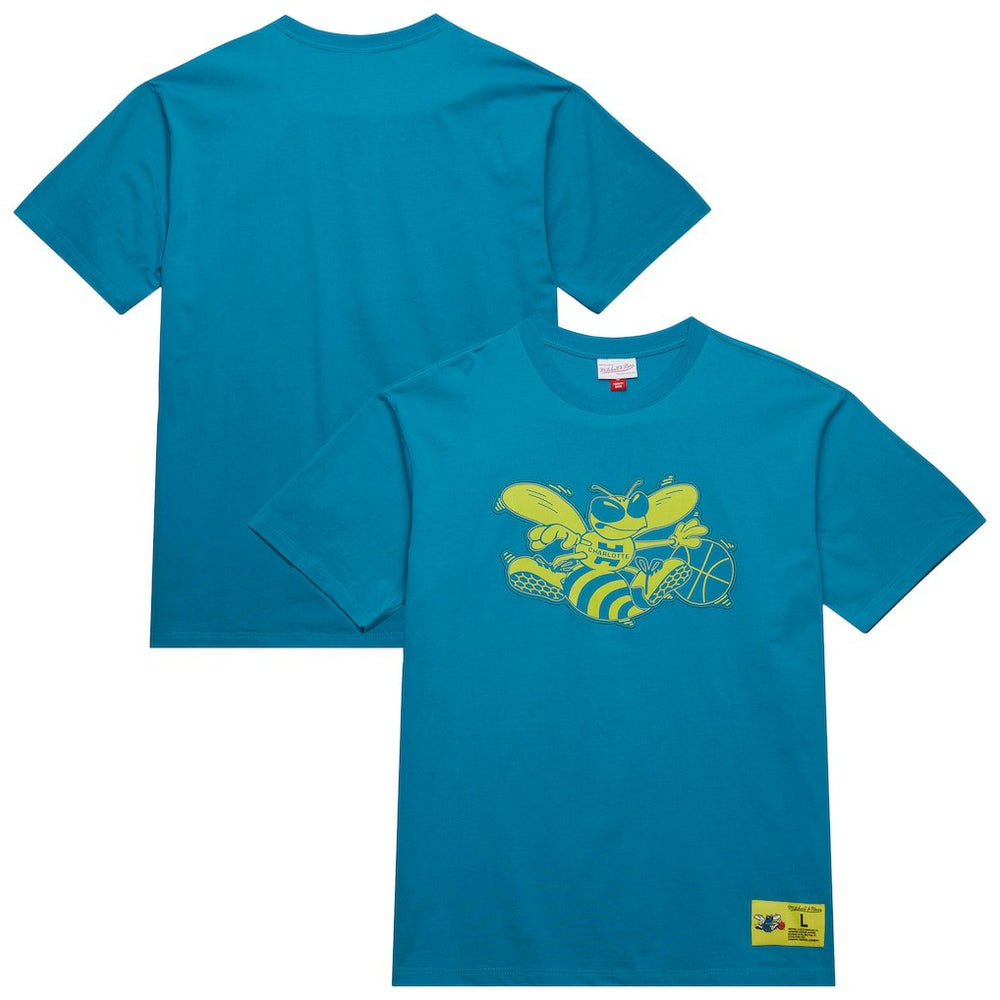 Charlotte Hornets Hardwood Classics Neon Nights Premium T-Shirt On Sale