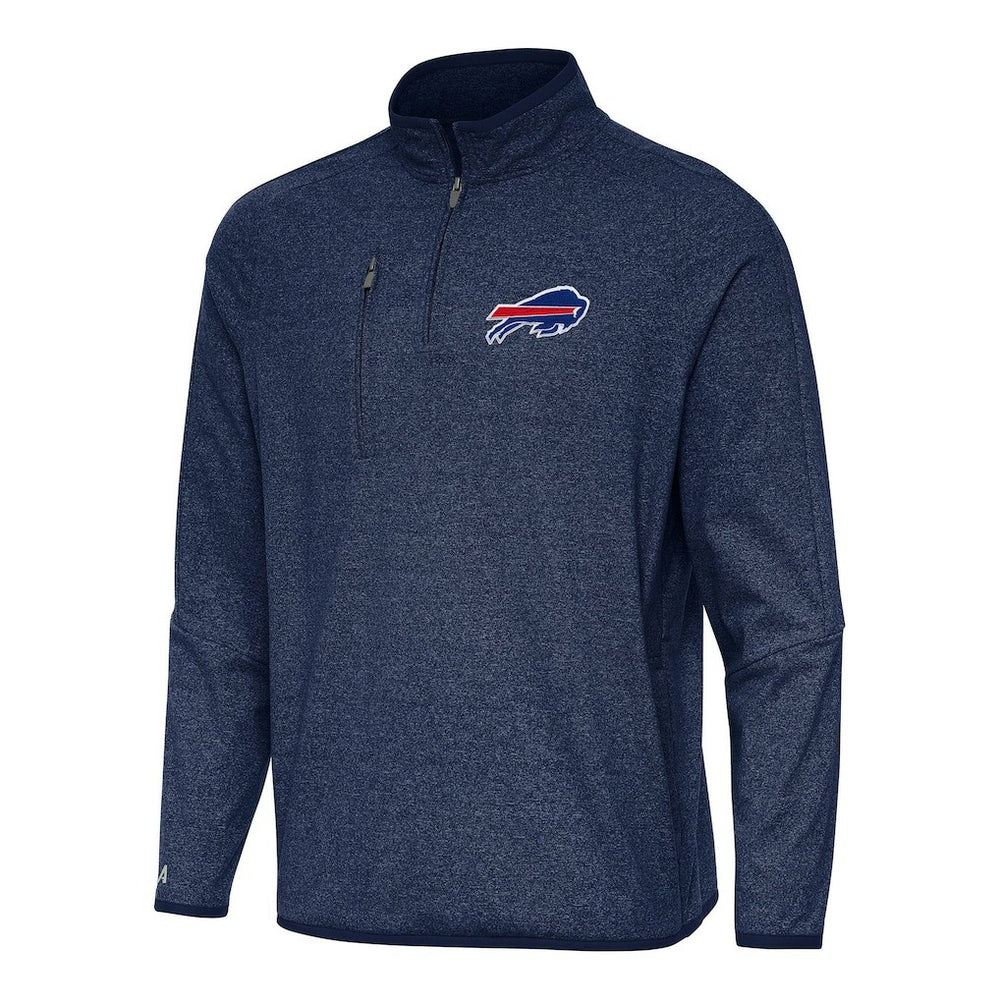 Buffalo Bills Antigua Certain Tri-Blend Quarter-Zip Top