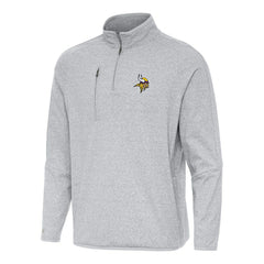 Minnesota Vikings Antigua Certain Tri-Blend Quarter-Zip Top