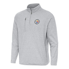 Pittsburgh Steelers Antigua Certain Tri-Blend Quarter-Zip Top