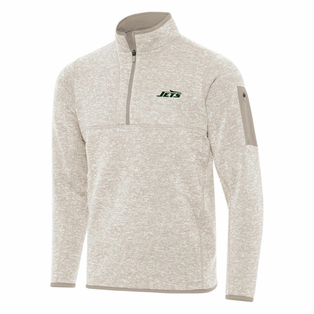 New York Jets Antigua Fortune Quarter-Zip Pullover Jacket