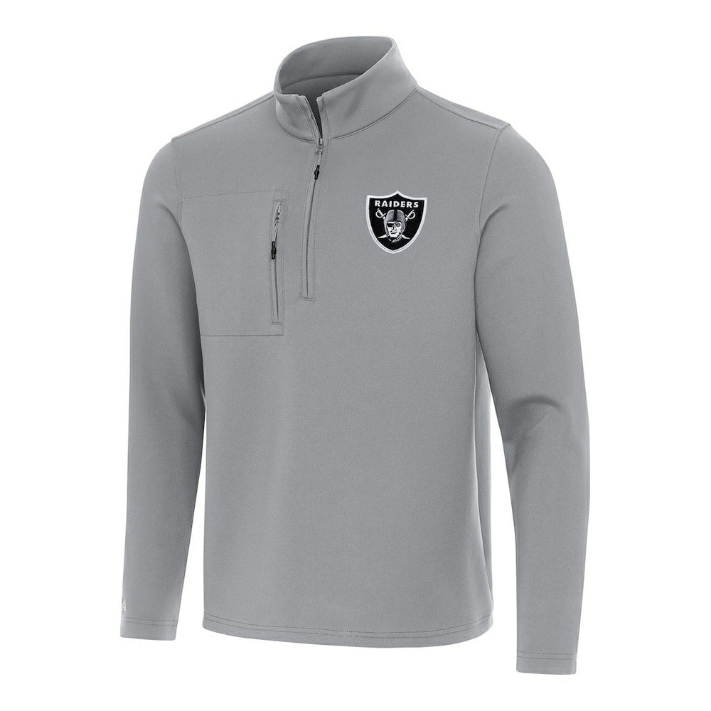 Las Vegas Raiders Antigua Insider Quarter-Zip Pullover Top