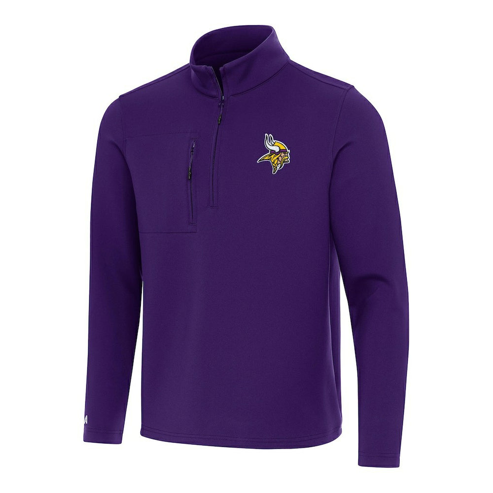 Minnesota Vikings Antigua Insider Quarter-Zip Pullover Top