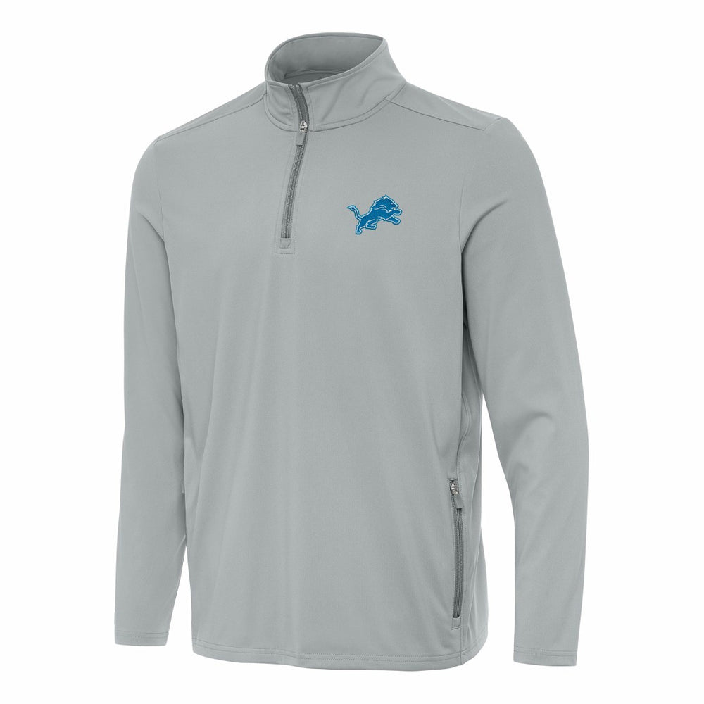 Detroit Lions Antigua Perilous Quarter-Zip Pullover Top