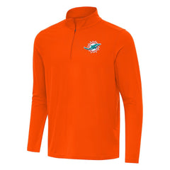 Miami Dolphins Antigua Intent Quarter-Zip Pullover Top